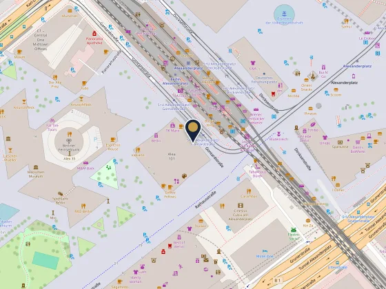 Karte mit dem Standort in Berlin, Gontardstraße 11